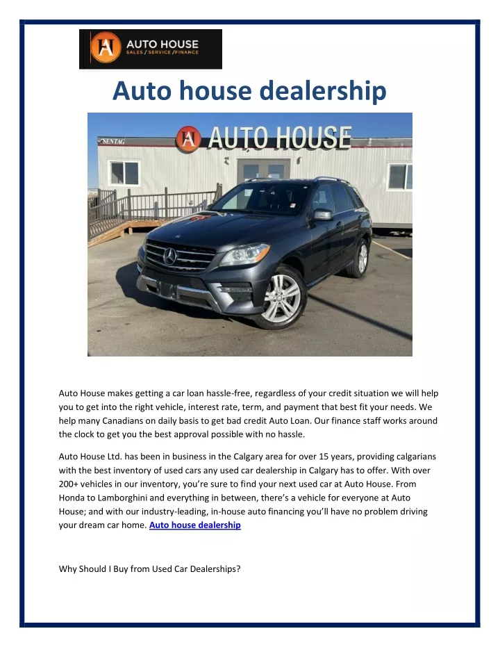 auto house dealership