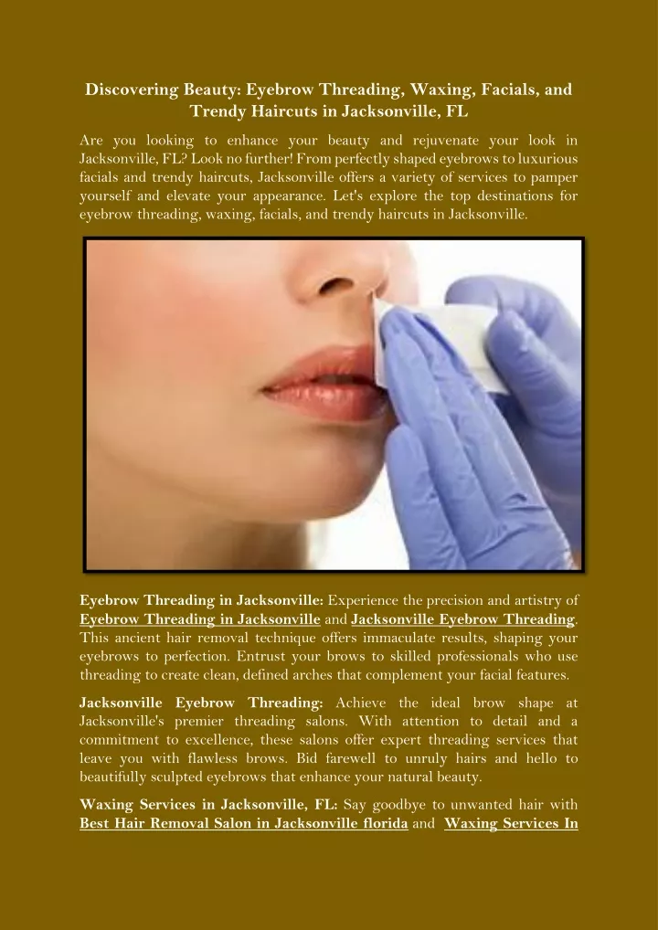 discovering beauty eyebrow threading waxing