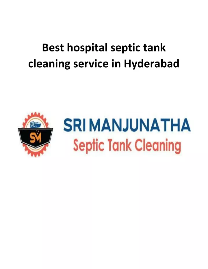 best hospital septic tank cleaning service