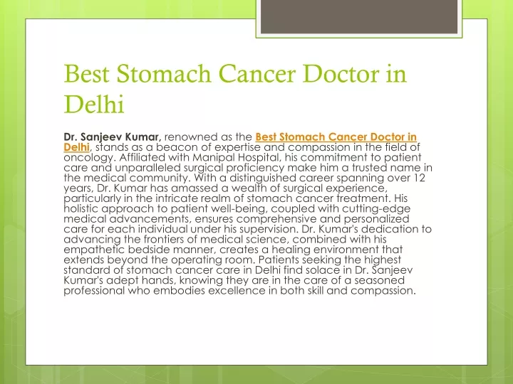 best stomach cancer doctor in delhi