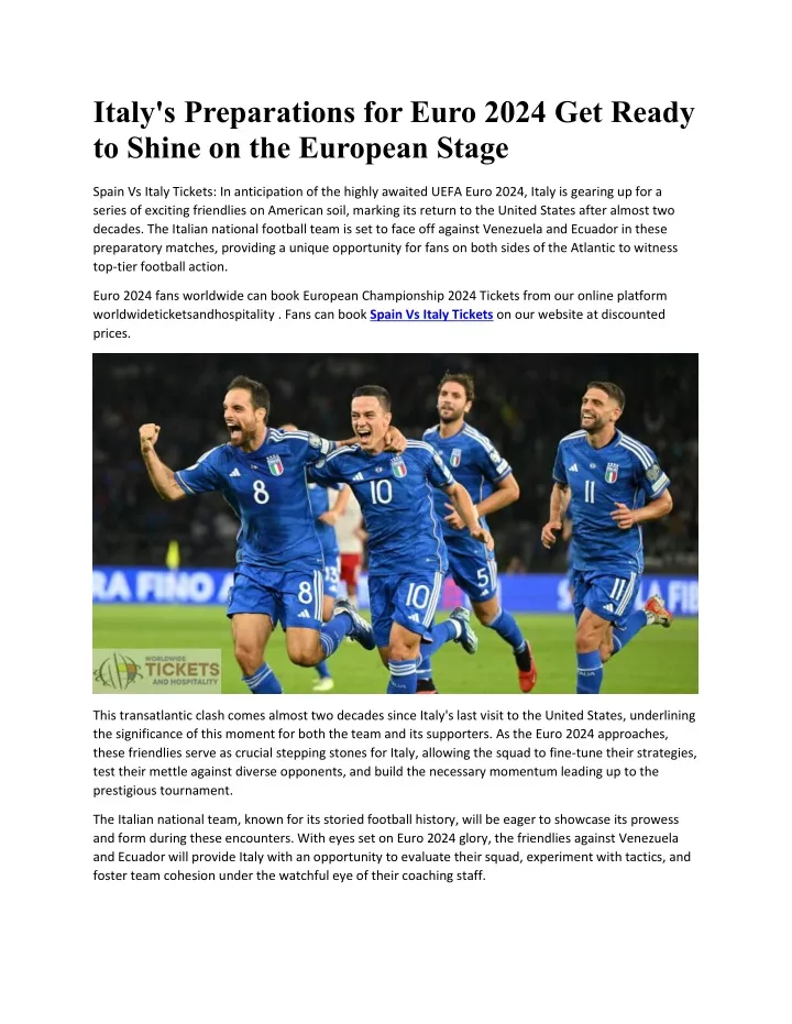italy s preparations for euro 2024 get ready