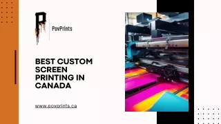 Best Custom Screen Printing In Canada - PovPrints