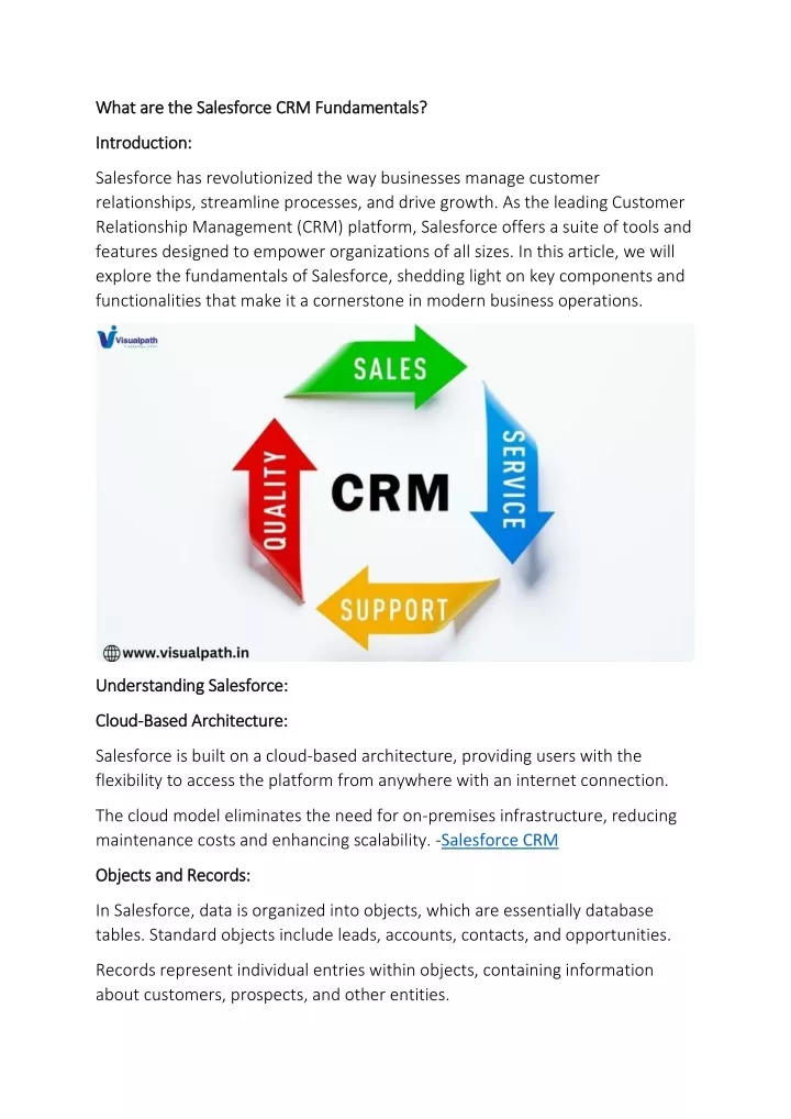 what are the what are the salesforce