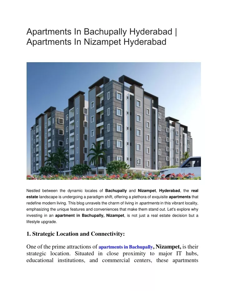 apartments in bachupally hyderabad apartments