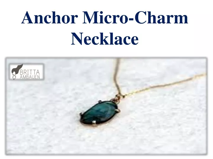 anchor micro charm necklace