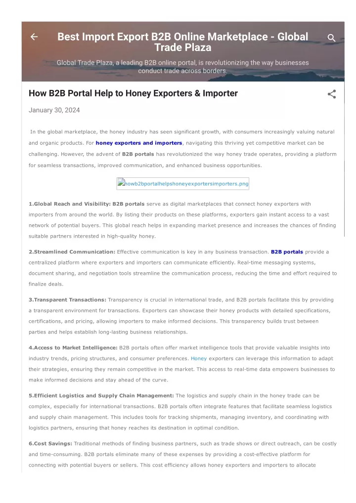 PPT - How b2b Portal Help to Honey Exporter & Importer PowerPoint ...