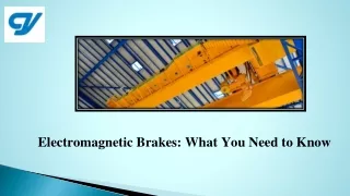 Electromagnetic Brakes What You Need to Know