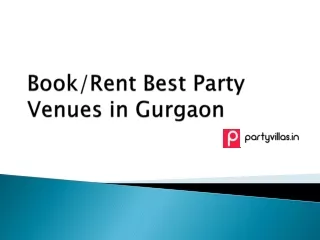 Party venues in Gurgaon | Partyvillas