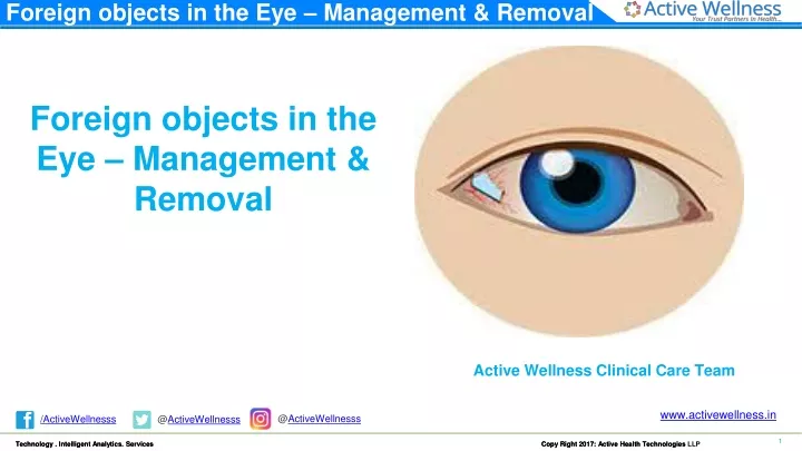 foreign objects in the eye management removal