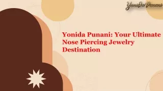 Yonida Punani Your Ultimate Nose Piercing Jewelry Destination