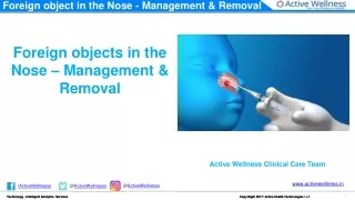 Foreign object in the Nose - Management & Removal - Active Health