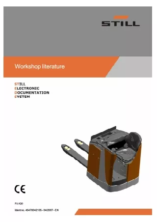 Still FU-X20 Forklift Service Repair Manual