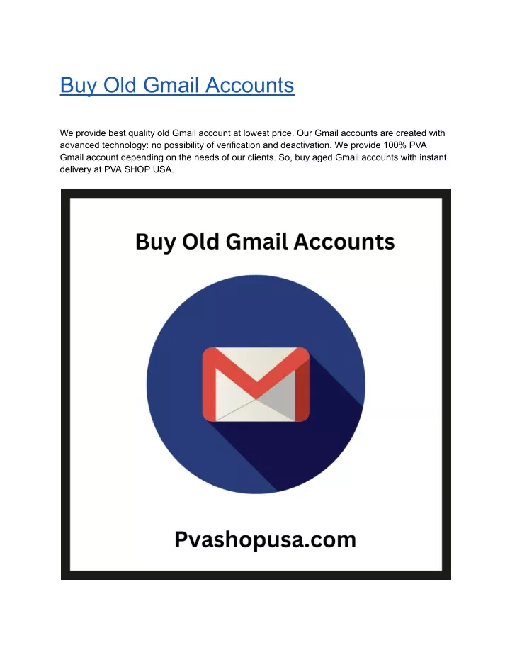 buy old gmail accounts