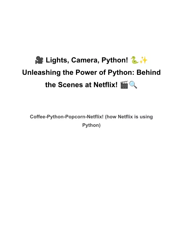 lights camera python