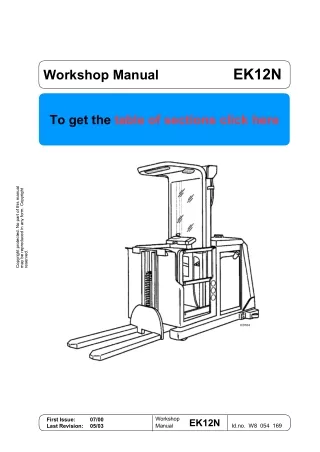 Still Wagner EK12N Forklift Service Repair Manual