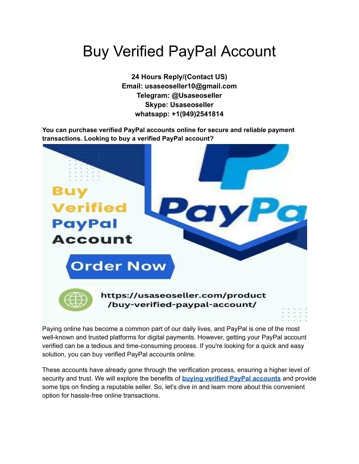 buy verified paypal account