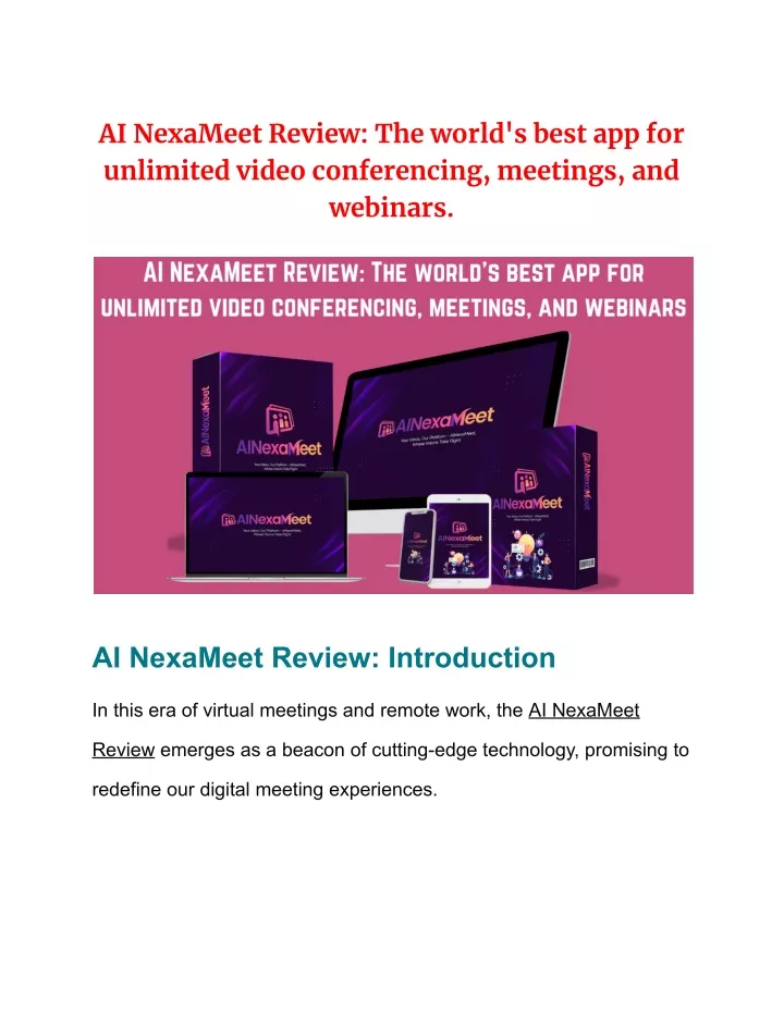 ai nexameet review the world s best