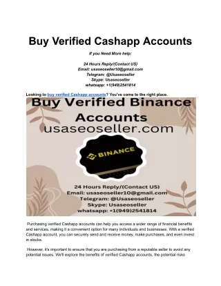 Buy Verified Cashapp Accounts