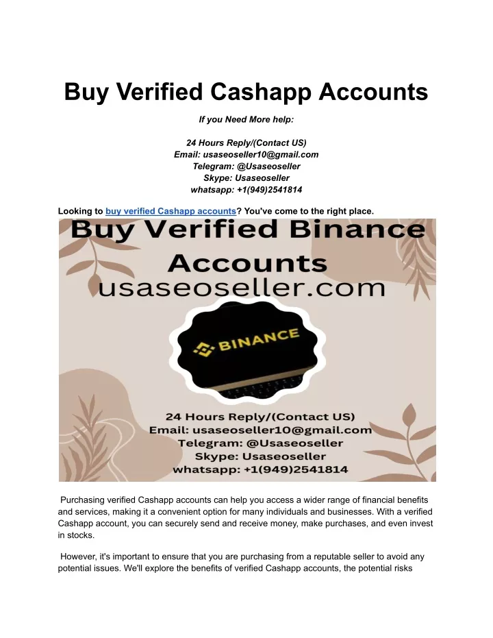 buy verified cashapp accounts