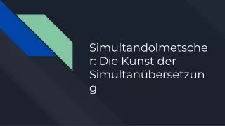 Simultandolmetscher