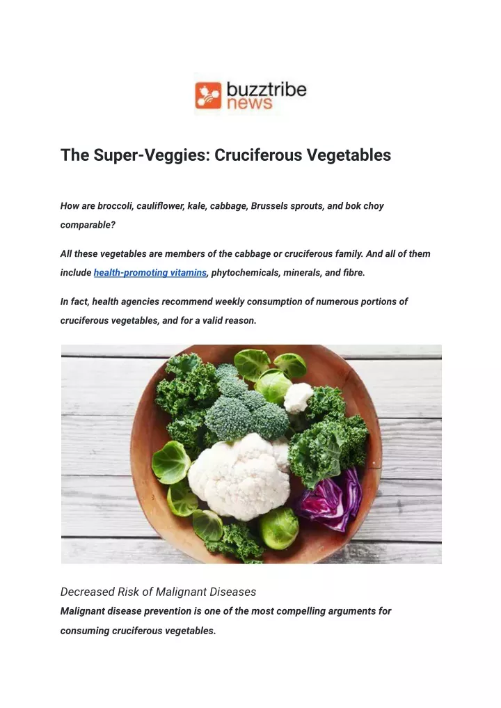 the super veggies cruciferous vegetables