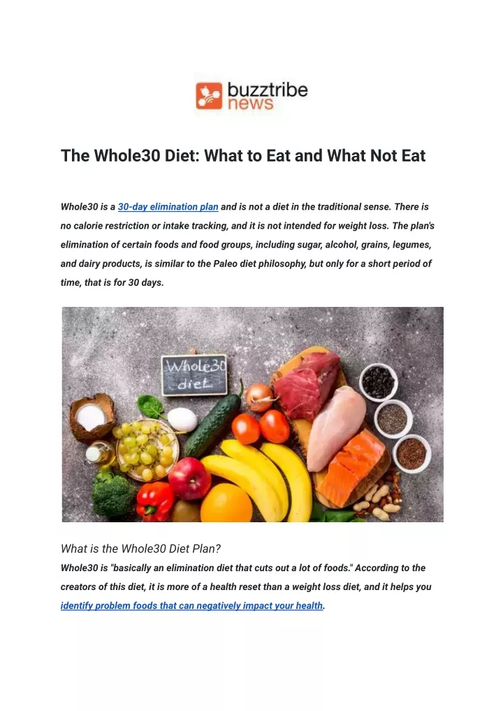 the whole30 diet what to eat and what not eat