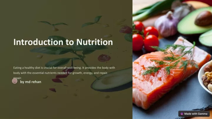 introduction to nutrition