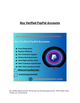 Buy Verified PayPal Accounts