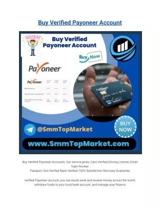 Buy Verified Payoneer Account