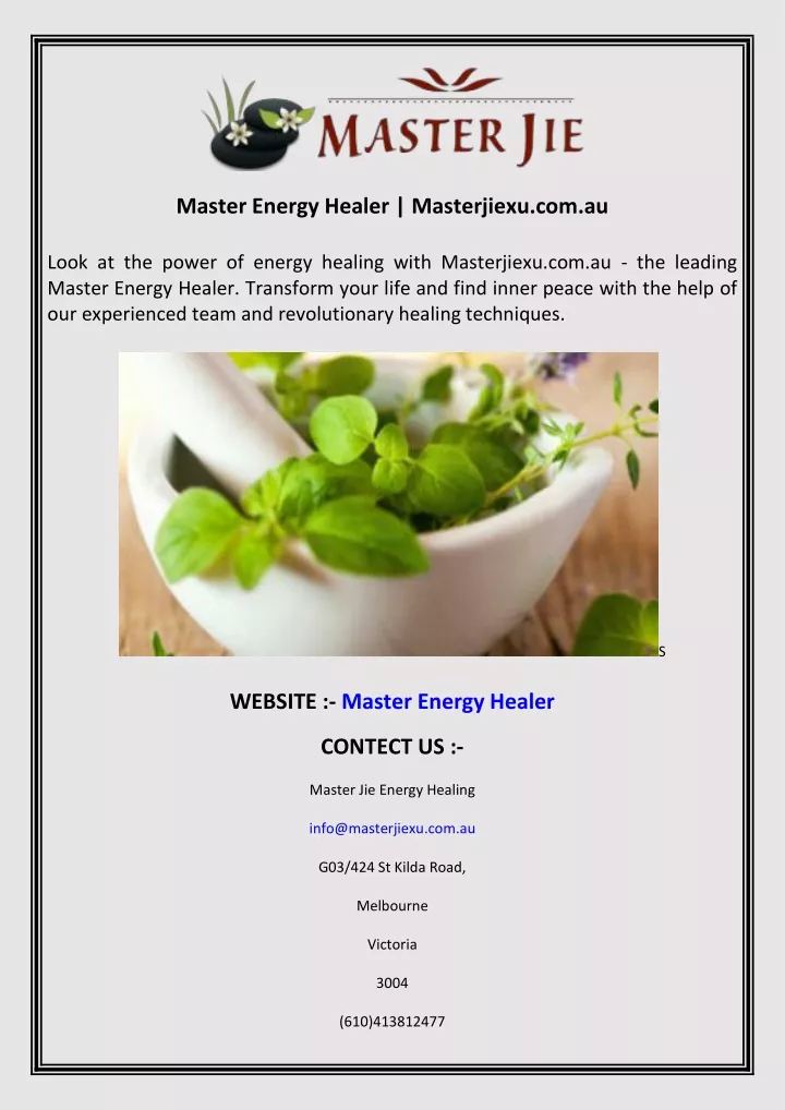 master energy healer masterjiexu com au