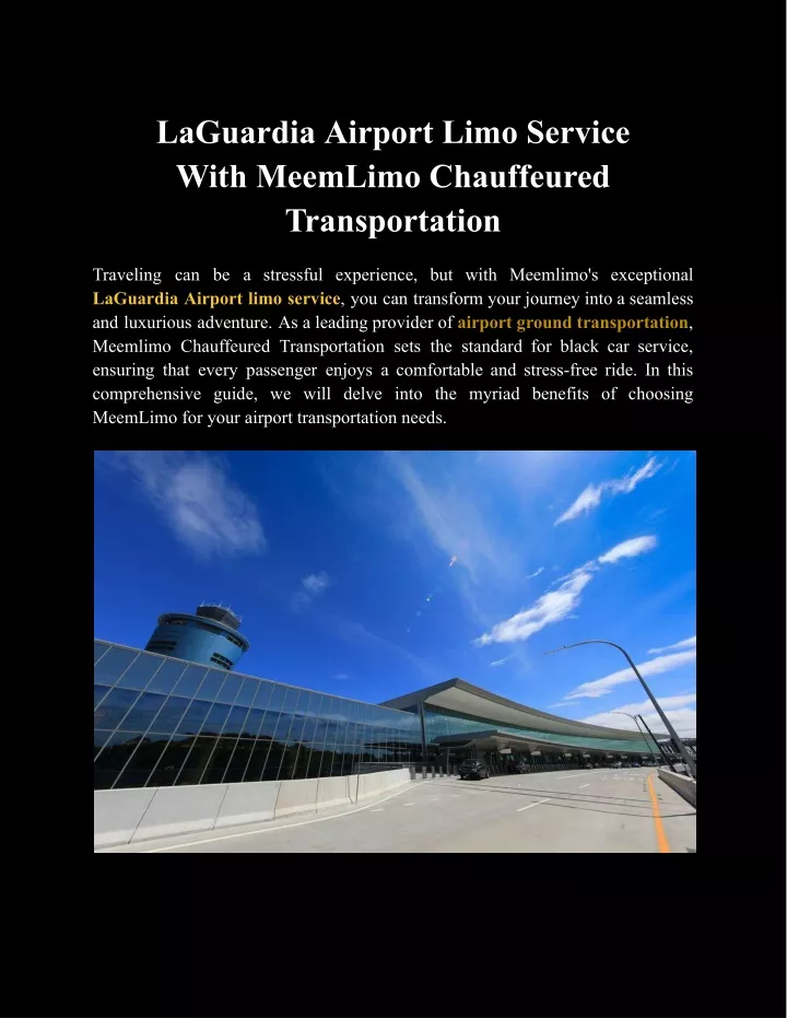 laguardia airport limo service with meemlimo