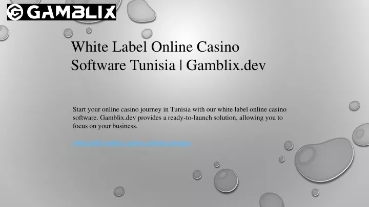white label online casino software tunisia