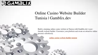Online Casino Website Builder Tunisia  Gamblix.dev