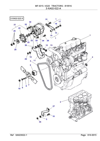 Massey Ferguson 4315 TRACTORS Service Parts Catalogue Manual (Part Number  819916)