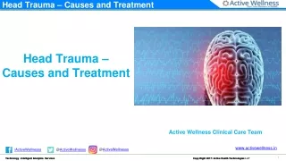 Head Trauma – Causes and Treatment - Active Health