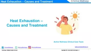 Heat Exhaustion – Causes and Treatment  - Active Health