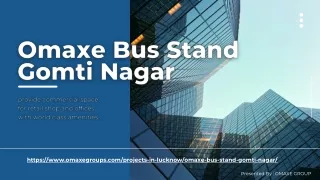 Omaxe Bus Stand Gomti Nagar |Buy Commercial Space