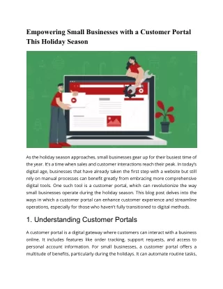 Empowering Small Businesses with a Customer Portal This Holiday Season