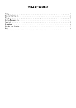 Massey Ferguson 9255 DynaFlex Draper Header Service Repair Manual