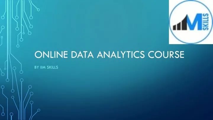 online data analytics course