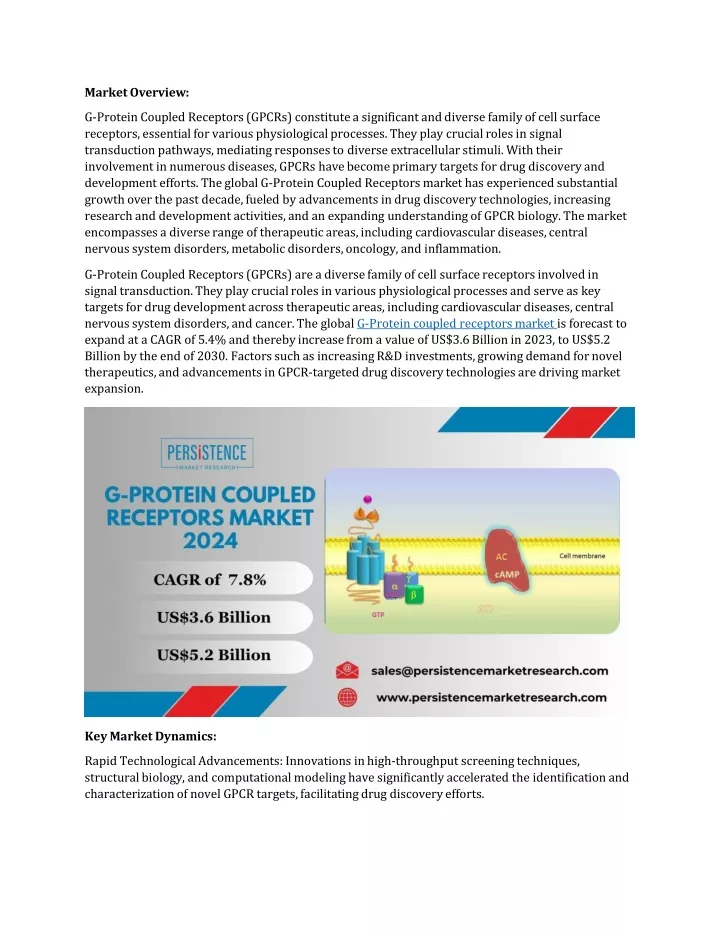 market overview g protein coupled receptors gpcrs