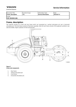 VOLVO SD200DX SINGLE-DRUM ROLLER Service Repair Manual
