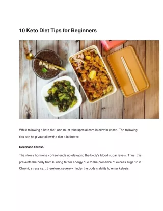 10 Keto Diet Tips for Beginners