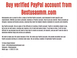Buy verified PayPal account from Bestusasmm.com