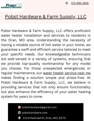 Pobst Hardware & Farm Supply, LLC