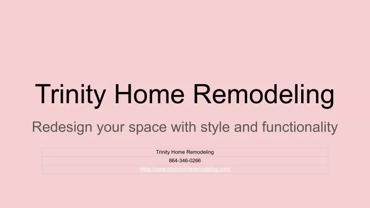 trinity home remodeling