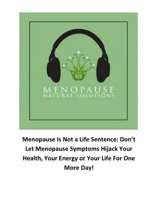 Julissa Clay, The Menopause Solution™ PDF eBook