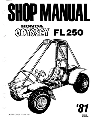 1981 Honda FL250 Odyssey Service Repair Manual