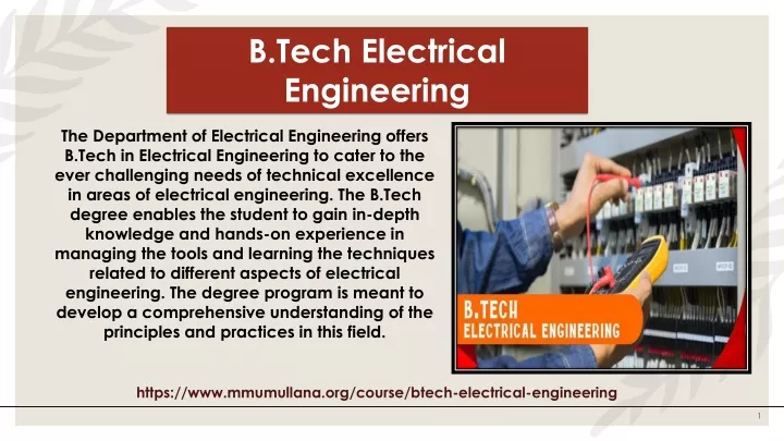 b tech electrical engineering