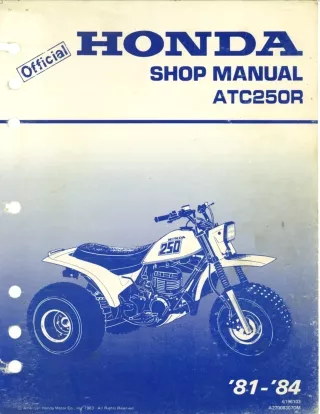 1982 Honda ATC250R Service Repair Manual